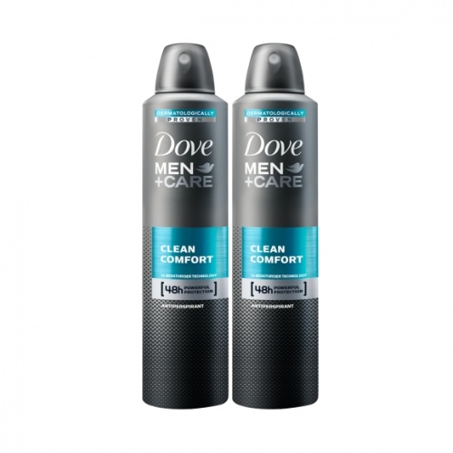 Dove for Men Clean Comfort Anti-Perspirant 150ml Twin Pack